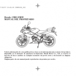 Página ilustrativa del manual de la Honda CBR125